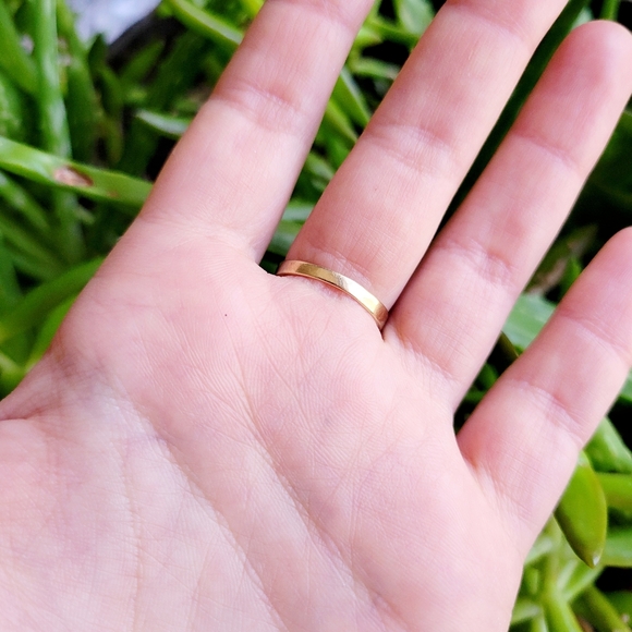 Vintage Solid 9ct Gold 1989 Birmingham Floral Arrow Ring, size 7.75 - Picture 11 of 15